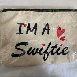 "I'm a swiftie" 2 pack makeup of textured makeup bags - brand new in plastic